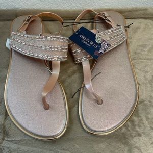 Ashley Blue Rosegold sandals